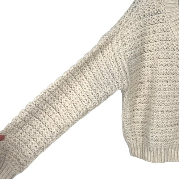Gentle Fawn Chunky V-Neck Sweater Cream Size XS - Picture 3 of 11